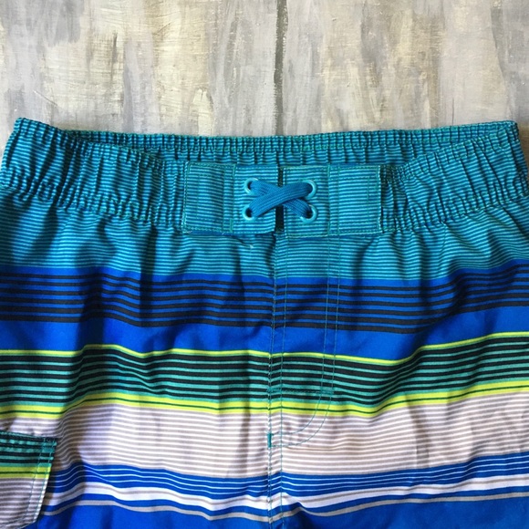 Striped Swim Trunks Mesh-Lined Board Short Boys M8 - Picture 6 of 10